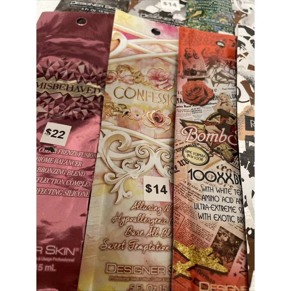 15 Sample Packets Indoor Tan Tanning Bed Lotion LOT Deal!